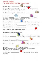 English Worksheet: Valentines Day Song 