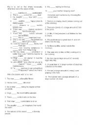 English Worksheet: THERE IS-THERE ARE EXERCISES