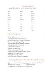 English worksheet: Present Simple