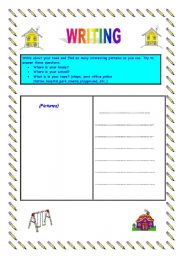 English Worksheet: Writing Sheet