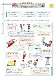 English Worksheet: At the fun Fair  -  Verb TO BE: SIMPLE PAST  (1/2)