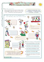 English Worksheet: At the Fun Fair  -  VerbTO BE: SIMPLE PAST (2/2)