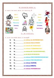 English Worksheet: Months of the year