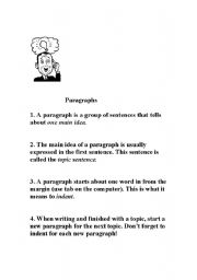 English Worksheet: paragraph