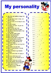 English Worksheet: PERSONALITY adjectives + KEY (2)