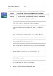 English Worksheet: Punctuating Dialogue