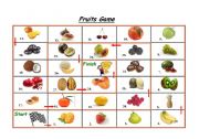 English Worksheet: Fruits game