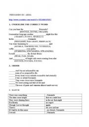 English Worksheet: FERNANDO BY ABBA