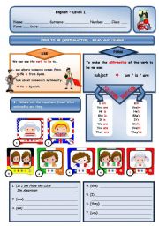 English Worksheet: VERB TO BE - AFFIRMATIVE