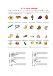 English worksheet: Mixed and Scrambled