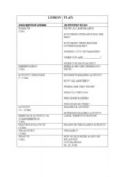 English Worksheet: LESSON PLAN