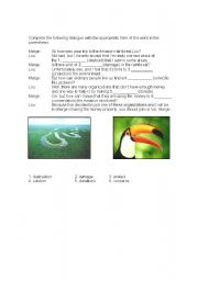 English worksheet: The Amazon rainforest 