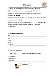 English worksheet: Worksheet