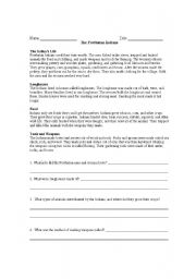 English Worksheet: The Powhatan Indians