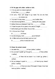 English Worksheet: Co-ordinating conjunctions