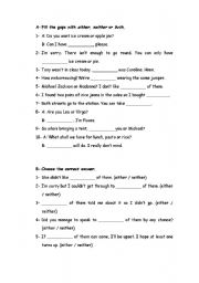 English worksheet: Co-ordinating conjunctions