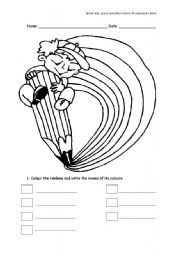 English Worksheet: Rainbow