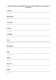 English Worksheet: American Slang