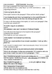 English worksheet: paragraphing length