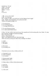 English worksheet: Placement Test