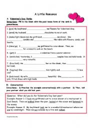 English Worksheet: A Little Romance