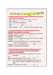English Worksheet: Dialogues
