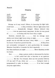 English Worksheet: Gap-filling Part 3