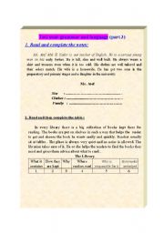 English worksheet: Test your grammar and language( part 3)