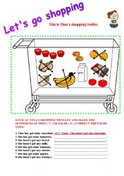 English Worksheet: Lets go shopping