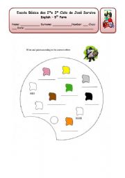 English worksheet: Colours