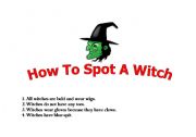 English worksheet: How to spot a witch