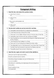 English worksheet: Paris Comprehension