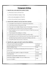 English worksheet: Holiday comprehension