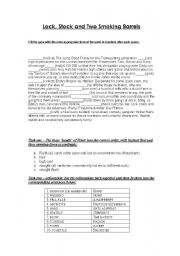 English Worksheet: Lock, Stock & Two Smoking Barrels