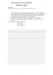 English worksheet: writing an argumentative composition