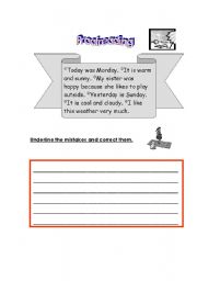 English worksheet: Proofreading