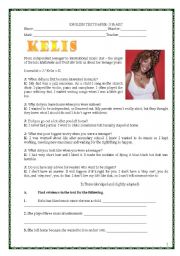 English Worksheet: Test paper - teens problems