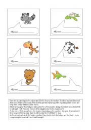 English worksheet: use of name tags at nursery/special needs schools  PART ONE