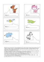English worksheet: name tags in the classroom PART TWO