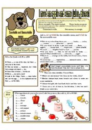 English Worksheet: I NEED AN APPLE AND SOME JUICE!