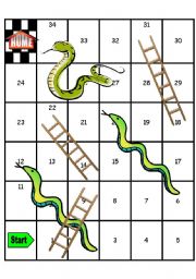 Blank Snakes and Ladders Board