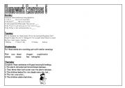 English Worksheet: Homework Ex 6