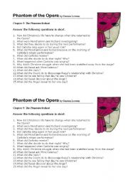 English worksheet: Phantom of the opera by Gaston Leroux