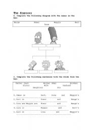 English worksheet: Simpsons family