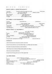 English Worksheet: All Tenses Mixed