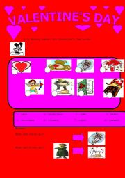 English Worksheet: Valentines Day 