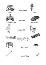 English worksheet: Comparing things