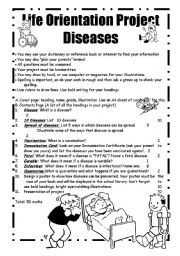 English Worksheet: Diseases