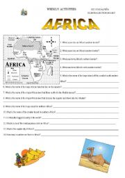 English worksheet: Africa