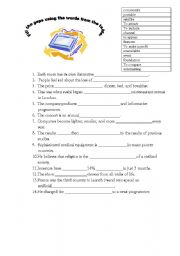 English Worksheet: TV